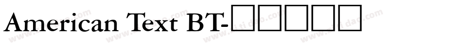 American Text BT字体转换